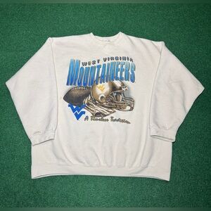Vintage 90s West Virginia Mountaineers Football NFL On Fox XL College Sweatshirt